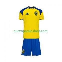 Camiseta de Fútbol Suecia Niño Casa 2026 Manga Corta