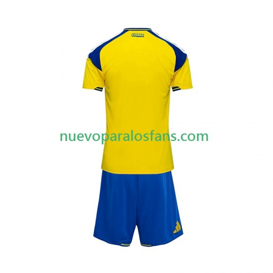 Camiseta de Fútbol Suecia Niño Casa 2026 Manga Corta