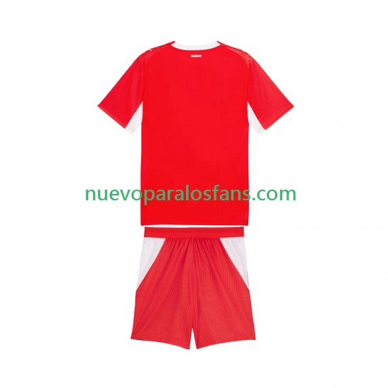 Camiseta de Fútbol Suiza Niño Casa Copa Mundial 2026 Manga Corta