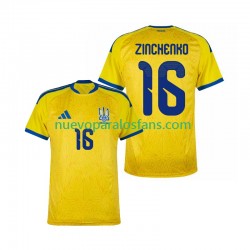 Camiseta de Fútbol Ucrania Oleksandr Zinchenko 16 Hombre Casa Copa Mundial 2026 Manga Corta