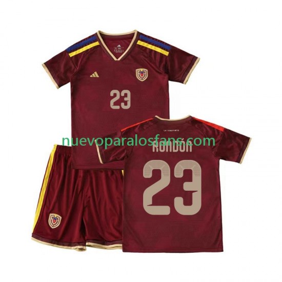 Camiseta de Fútbol Venezuela Salomon Rondon 23 Niño Casa 2026 Manga Corta