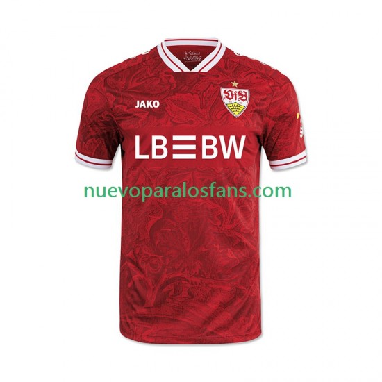 Camiseta de Fútbol VfB Stuttgart Hombre Exterior 2025-2026 Manga Corta