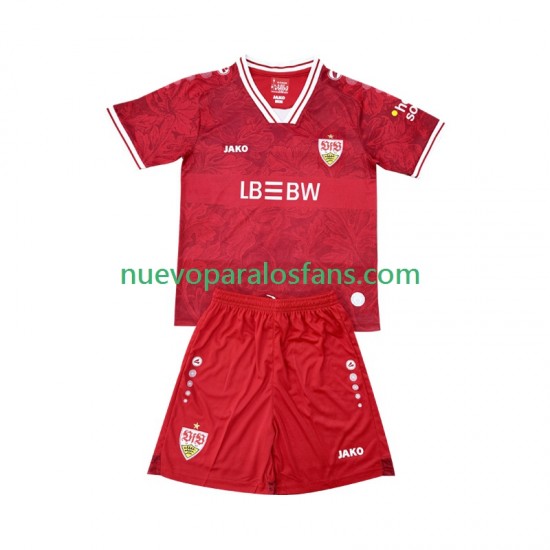Camiseta de Fútbol VfB Stuttgart Niño Exterior 2025-2026 Manga Corta