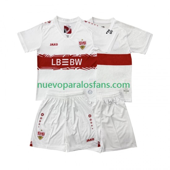 Camiseta de Fútbol VfB Stuttgart Niño Casa 2025-2026 Manga Corta