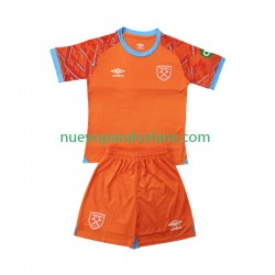 Camiseta de Fútbol West Ham United Portero Niño Exterior 2025-2026 Manga Corta