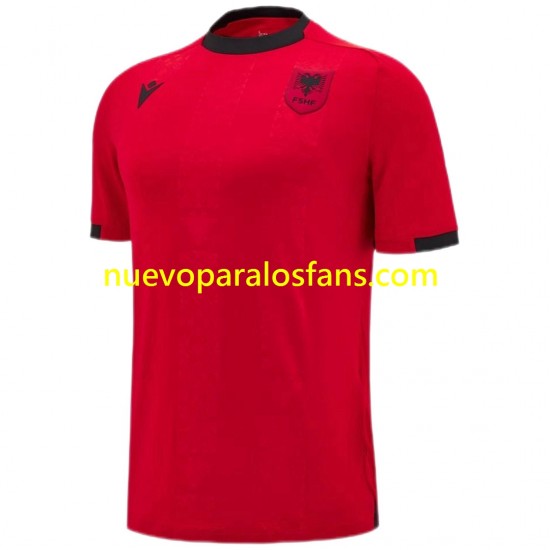Camiseta de Fútbol Albania Hombre Casa 2025 Manga Corta