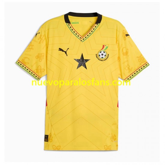 Camiseta de Fútbol Ghana Hombre Exterior 2024 Manga Corta