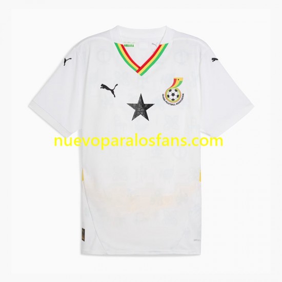 Camiseta de Fútbol Ghana Hombre Casa 2024 Manga Corta