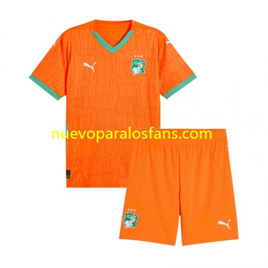 Camiseta de Fútbol Costa De Marfil Niño Casa 2025 Manga Corta