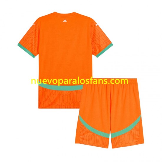 Camiseta de Fútbol Costa De Marfil Niño Casa 2025 Manga Corta