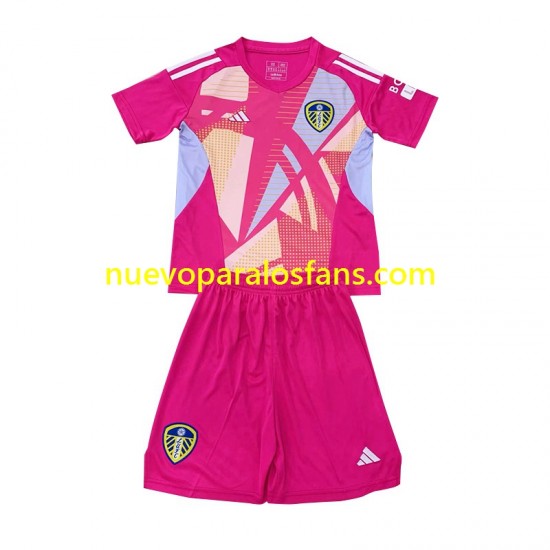 Camiseta de Fútbol Leeds United Portero Niño Tercera 2024-2025 Manga Corta