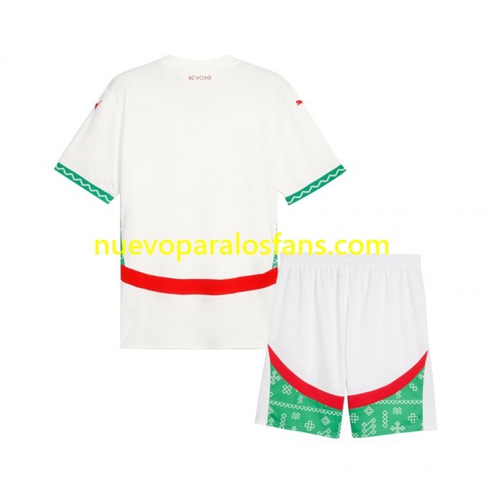 Camiseta de Fútbol Marruecos Niño Exterior 2024 Manga Corta