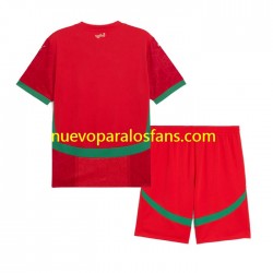 Camiseta de Fútbol Marruecos Niño Casa 2024 Manga Corta