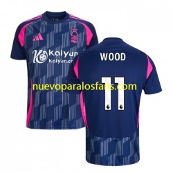Camiseta de Fútbol Nottingham Forest Chris Wood 11 Hombre Exterior 2024-2025 Manga Corta