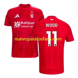 Camiseta de Fútbol Nottingham Forest Chris Wood 11 Hombre Casa 2024-2025 Manga Corta