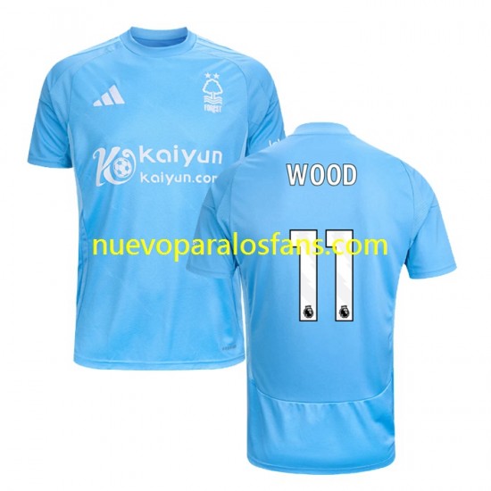 Camiseta de Fútbol Nottingham Forest Chris Wood 11 Hombre Tercera 2024-2025 Manga Corta