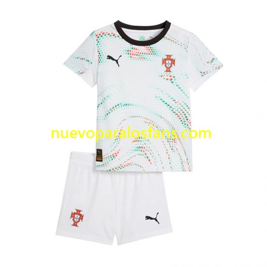 Camiseta de Fútbol Portugal Niño Exterior 2025 Manga Corta