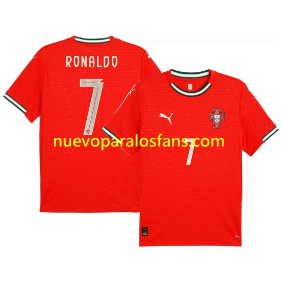 Camiseta de Fútbol Portugal RONALDO 7 Hombre Casa 2025 Manga Corta