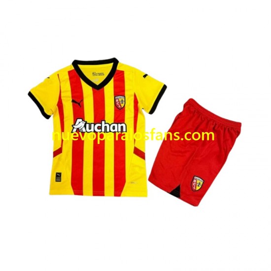 Camiseta de Fútbol RC Lens Niño Casa 2024-2025 Manga Corta