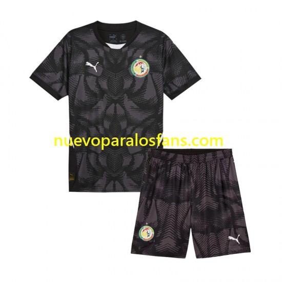 Camiseta de Fútbol Senegal Portero Niño Exterior 2025 Manga Corta