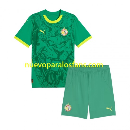 Camiseta de Fútbol Senegal Niño Exterior 2025 Manga Corta