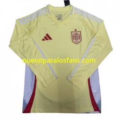 Camiseta de Fútbol España Hombre Exterior Euro 2024 Manga Larga