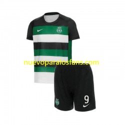 Camiseta de Fútbol Sporting CP Gyokeres 9 Niño Casa 2024-2025 Manga Corta