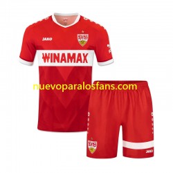 Camiseta de Fútbol VfB Stuttgart Niño Exterior 2024-2025 Manga Corta
