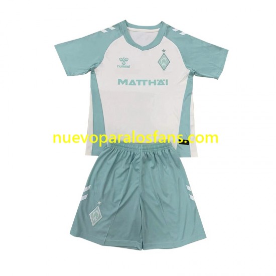 Camiseta de Fútbol Werder Bremen Niño Exterior 2024-2025 Manga Corta