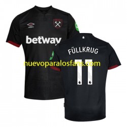 Camiseta de Fútbol West Ham United FULLKRUG 11 Hombre Exterior 2024-2025 Manga Corta