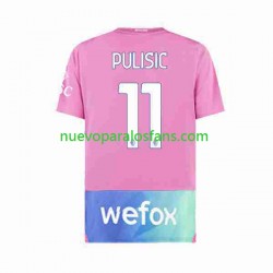 Camiseta de Fútbol AC Milan Christian Pulisic 11 Hombre Tercera 2023-2024 Manga Corta