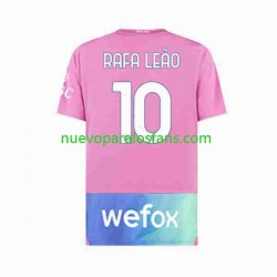Camiseta de Fútbol AC Milan Rafael Leao 10 Hombre Tercera 2023-2024 Manga Corta
