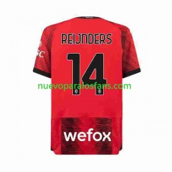 Camiseta de Fútbol AC Milan Tijjani Reijnders 14 Hombre Casa 2023-2024 Manga Corta