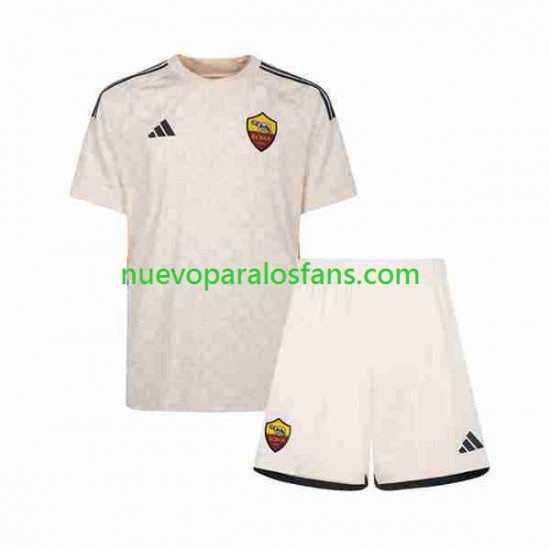Camiseta de Fútbol AS Roma Niño Exterior 2023-2024 Manga Corta