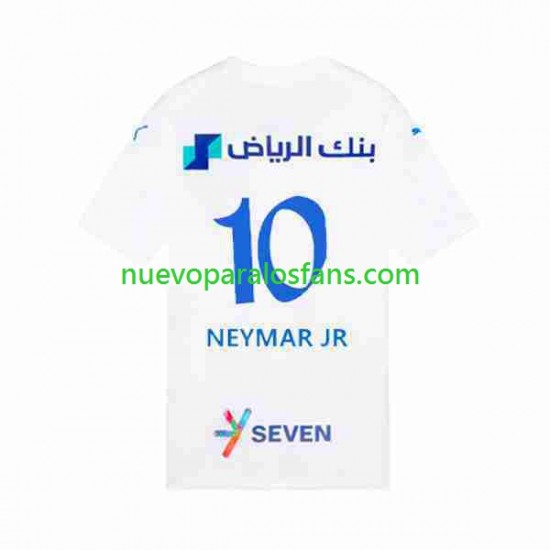 Camiseta de Fútbol Al Hilal Neymar JR 10 Hombre Exterior 2023-2024 Manga Corta