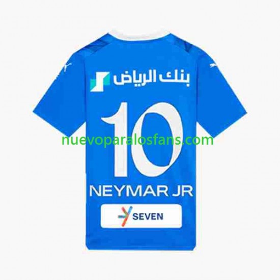 Camiseta de Fútbol Al Hilal Neymar JR 10 Hombre Casa 2023-2024 Manga Corta