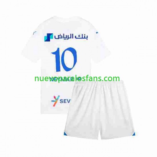 Camiseta de Fútbol Al Hilal Neymar JR 10 Niño Exterior 2023-2024 Manga Corta