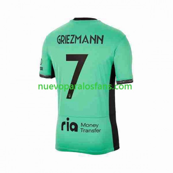 Camiseta de Fútbol Atlético Madrid 2 Antoine Griezmann 7 Hombre Tercera 2023-2024 Manga Corta