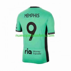 Camiseta de Fútbol Atlético Madrid 2 Memphis Depay 9 Hombre Tercera 2023-2024 Manga Corta