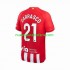 Camiseta de Fútbol Atlético Madrid 2 Yannick Carrasco 21 Hombre Casa 2023-2024 Manga Corta