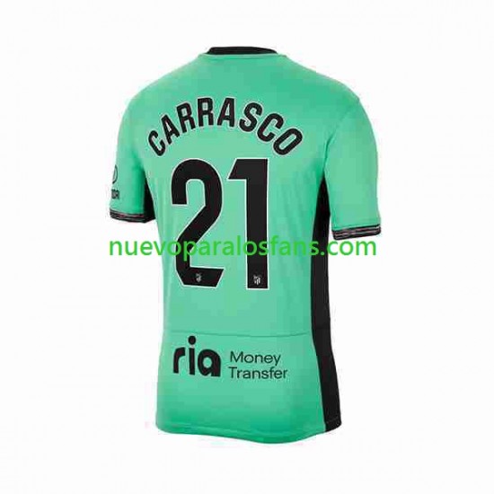 Camiseta de Fútbol Atlético Madrid 2 Yannick Carrasco 21 Hombre Tercera 2023-2024 Manga Corta