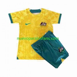 Camiseta de Fútbol Australia Niño Casa 2022 Manga Corta