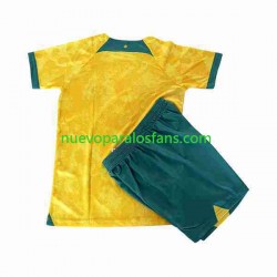 Camiseta de Fútbol Australia Niño Casa 2022 Manga Corta