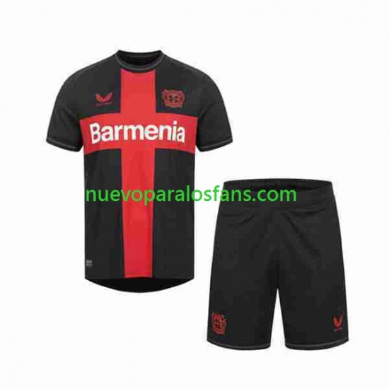 Camiseta de Fútbol Bayer 04 Leverkusen Niño Casa 2023-2024 Manga Corta