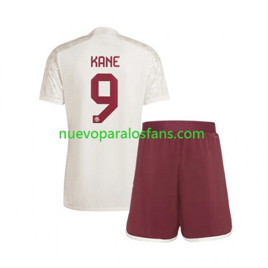 Camiseta de Fútbol Bayern de Múnich Harry Kane 9 Niño Tercera 2023-2024 Manga Corta