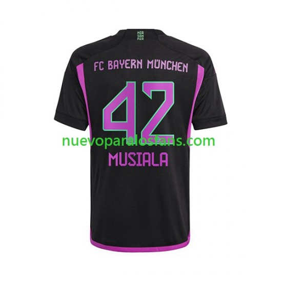 Camiseta de Fútbol Bayern de Múnich Jamal Musiala 42 Hombre Exterior 2023-2024 Manga Corta
