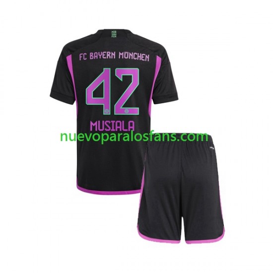Camiseta de Fútbol Bayern de Múnich Jamal Musiala 42 Niño Exterior 2023-2024 Manga Corta