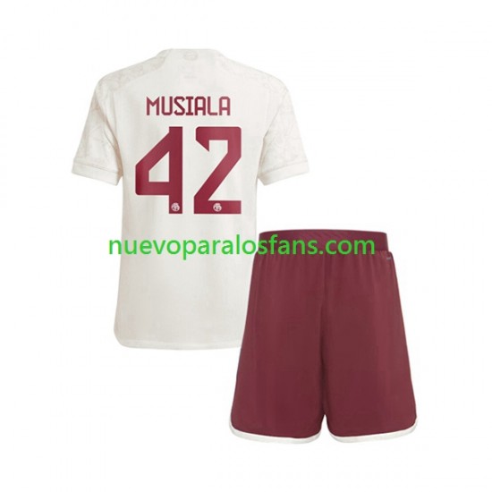 Camiseta de Fútbol Bayern de Múnich Jamal Musiala 42 Niño Tercera 2023-2024 Manga Corta