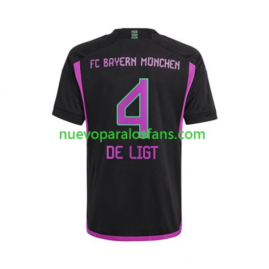 Camiseta de Fútbol Bayern de Múnich Matthijs de Ligt 4 Hombre Exterior 2023-2024 Manga Corta