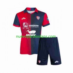 Camiseta de Fútbol Cagliari Niño Casa 2023-2024 Manga Corta